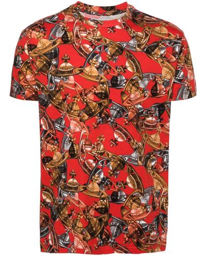 Vivienne Westwood 3 G01001 f Mann verrückter Kugeln T -Shirt und Polo - Rot
