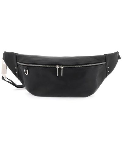 Rick Owens Leather Canguro Pouch - Negro