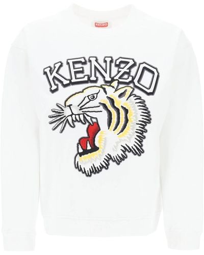 KENZO Tiger Varsity Crew Neck Sweatshirt - Wit