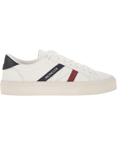 Moncler Monaco2 Leather Trainer - White