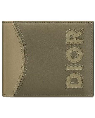 Dior Logo Leather Wallet - Green