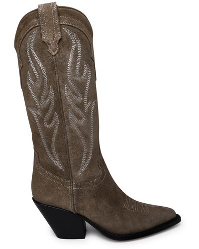 Sonora Boots Stivali in pelle scamosciata Santa Fe Khaki - Marrone