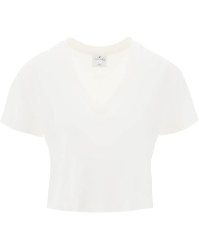 Courreges Courreves Cropped Logo T -Shirt mit - Weiß