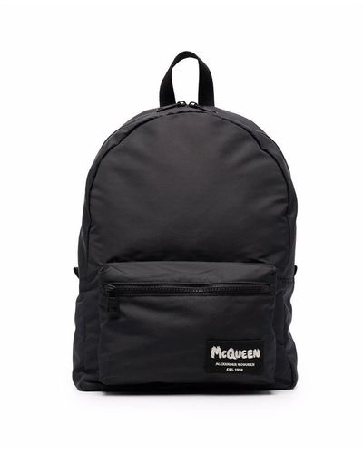Alexander McQueen Logo Backpack - Black
