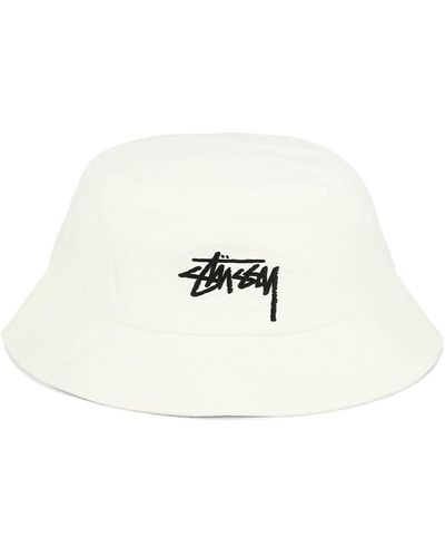 Stussy Big Stock Bucket Hat - White