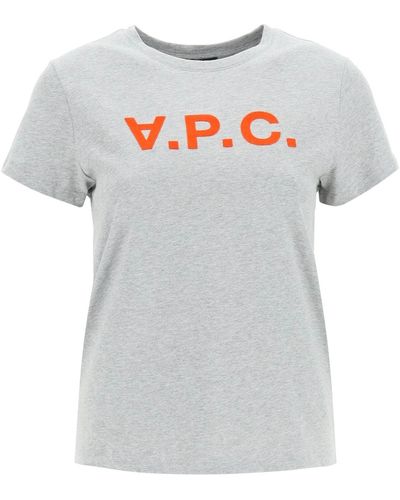 A.P.C. Globed Logo T -shirt - Grijs