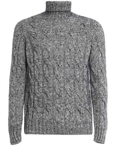 Saint Laurent Cable-knit Roll-neck Sweater - Gray