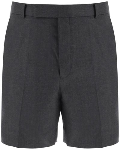 Thom Browne Light Wool Tailoring Shorts - Grijs