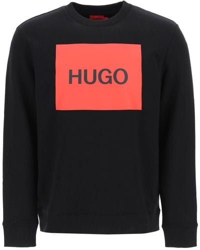 HUGO Duragol Logo Box Sweatshirt - Zwart