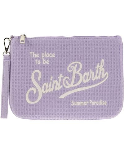 Mc2 Saint Barth Parisienne Clutch -Tasche mit Handgelenkschleife - Lila