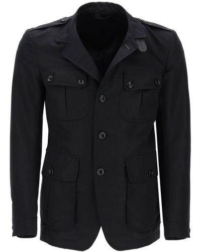 Tom Ford Algodón y chaqueta de campo de nylon - Negro