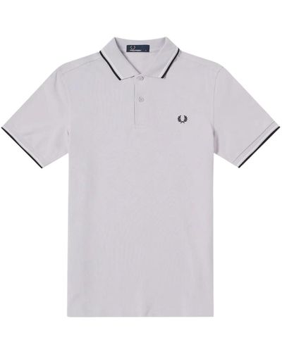Fred Perry Twin Tipped M3600 G68 Paars Poloshirt - Blauw