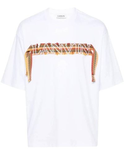 Lanvin Man Optic White T -Shirt und Polo RMTS0026 - Weiß