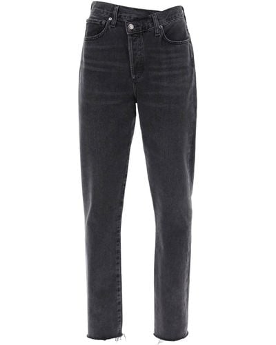 Agolde Offset Tailleband Jeans - Blauw