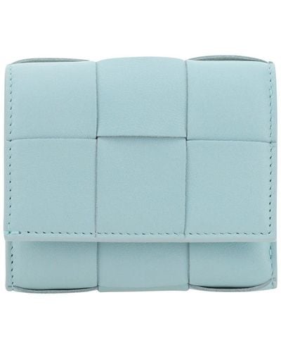 Bottega Veneta Leather Wallet - Bleu