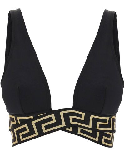 Versace Bikinitop Met Greca Detail - Zwart