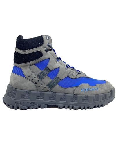 Versace Suede Hiking Boots - Blue