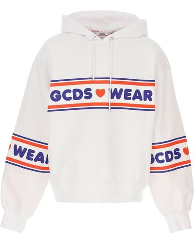 Gcds Logo Sweat à capuche - Blanc
