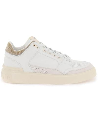 Balmain 'b Court' Mid Top Sneakers - Wit