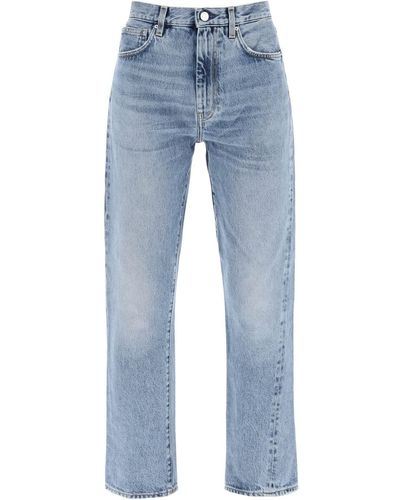 Totême Twisted Naht Cropped Jeans - Bleu