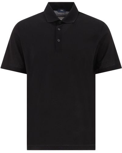 Herno Crêpe Jersey Poloshirt - Zwart