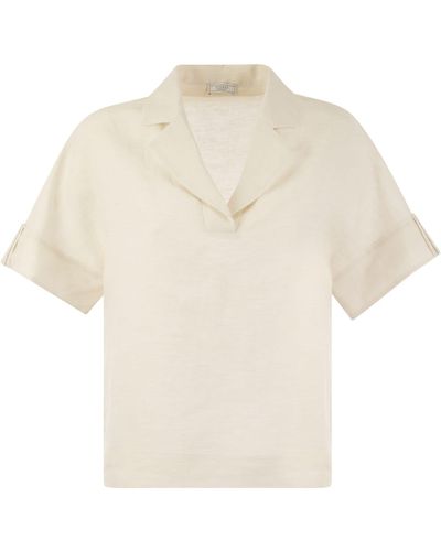 Peserico Camisa de lino puro peseros - Blanco