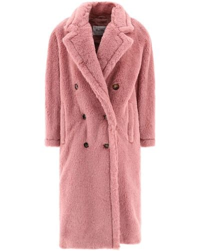 Max Mara Oversized Teddy Coat Zitto - Pink