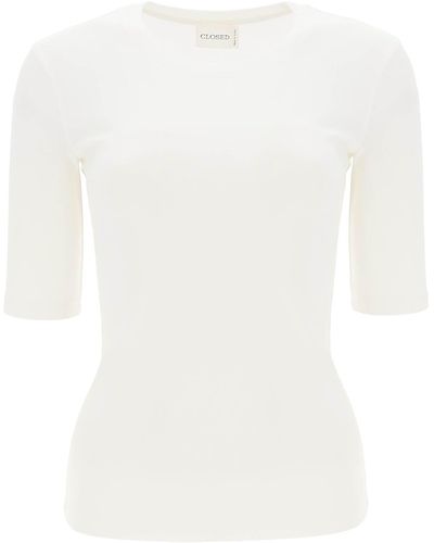 Closed Coton fermé et T-shirt modal - Blanc