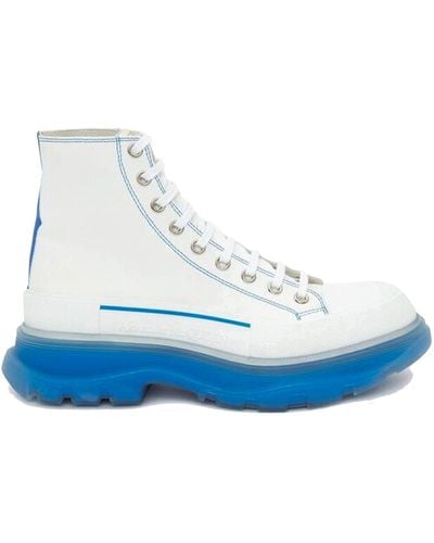 Alexander McQueen Tread Slick Canvas Sneakers - Bleu