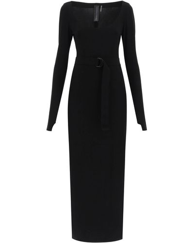 Norma Kamali Scoop Neckline Maxi Dress - Black