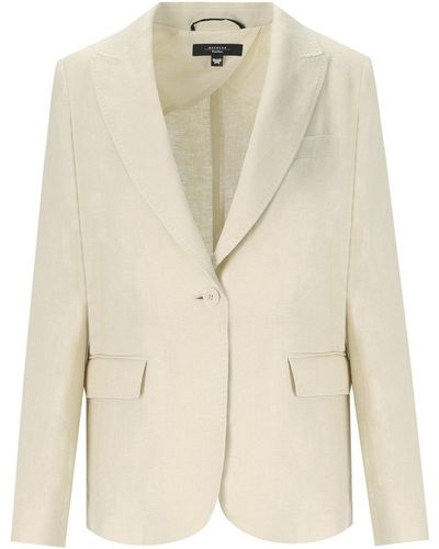 Weekend by Maxmara Nalut Sand Single Breasted Blazer - Natur