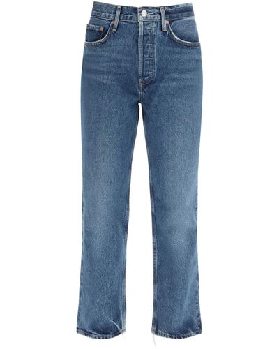 Agolde Lana Crop Gewone Jeans - Blauw