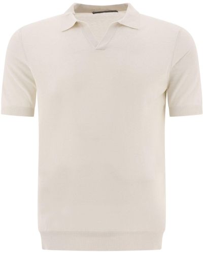 Tagliatore Silk Polo -Hemd - Weiß