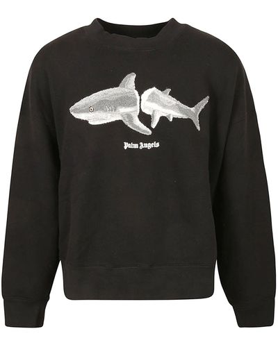 Palm Angels Shark Sweatshirt - Zwart