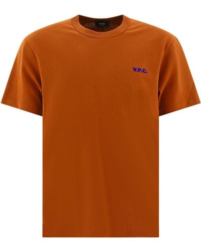 A.P.C. "VPC" T -Shirt - Orange