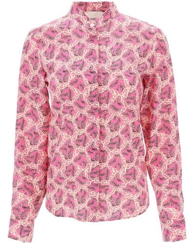 Isabel Marant Ilda Seidenhemd mit Paisley Print - Pink