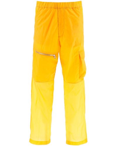 Moncler Trousers > wide trousers - Jaune