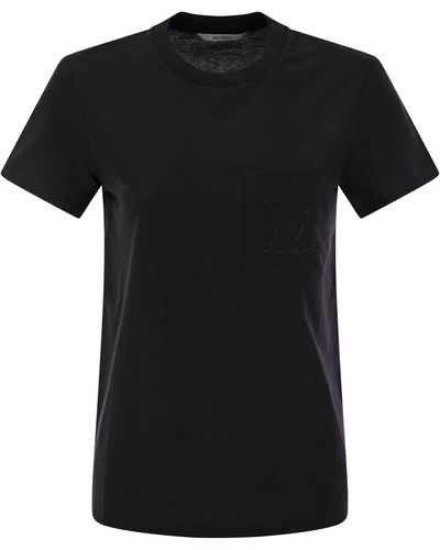 Max Mara Papaia1 Cotton Jersey T Shirt - Black