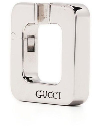 Gucci Chunky Hoop Earge Boucle - Blanc