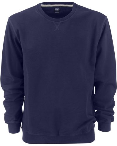 Fedeli Crew Neck Cotton Sweatshirt - Blauw
