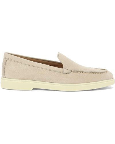 Santoni Nabuck Loafers - Naturel