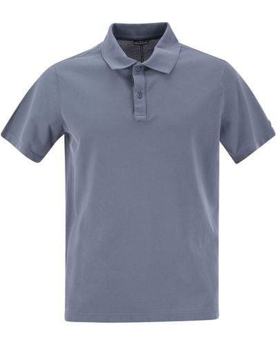 Paul & Shark Garment Dyed Pique Cotton Polo - Blu