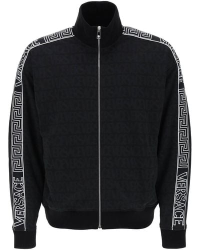 Versace Techno Allover Track Sweatshirt - Zwart