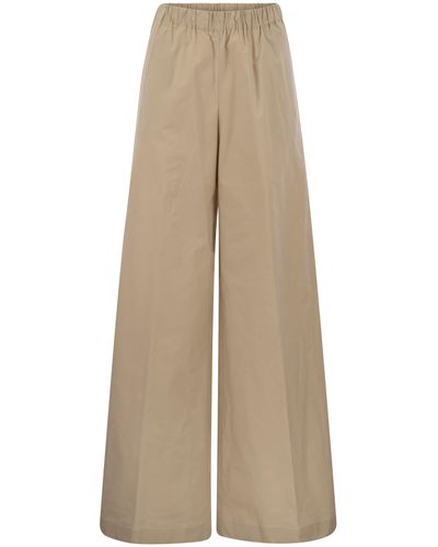 Antonelli Steven Stretch Cotton Loose Fitting Pants - Natural