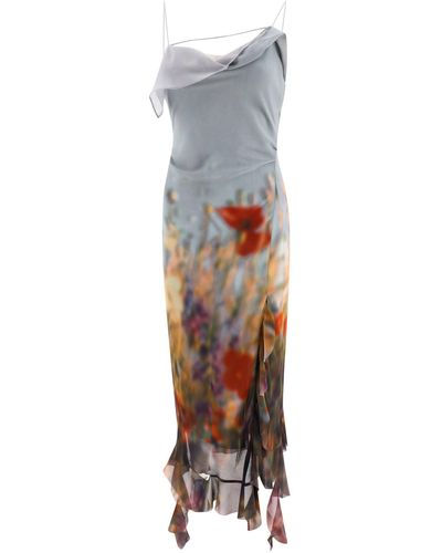 Acne Studios Sleeveless Dress With Dappled Print - White