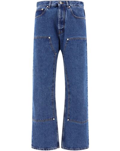 Palm Angels "Monogramm" Workwear -Jeans - Blau