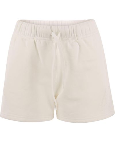 Autry Shorts de algodón con logotipo bordado - Blanco
