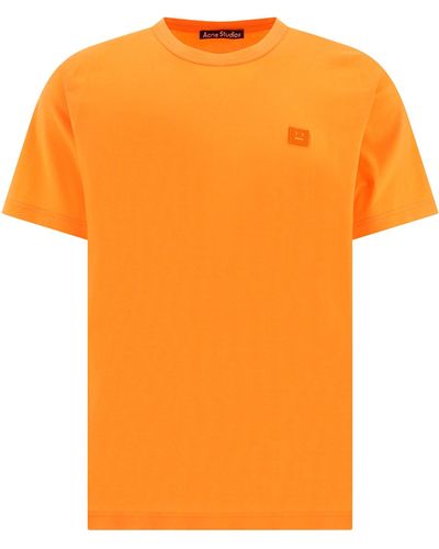 Acne Studios Camiseta de la cara de acné estudios - Naranja