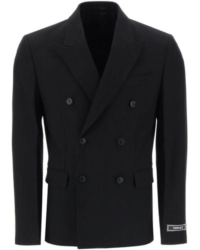Versace Tailoring Jacket In Wol - Zwart