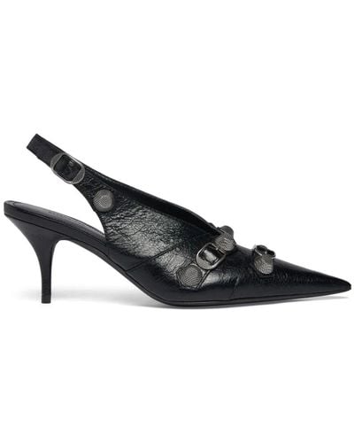 Balenciaga Cagole Slingback Pumps - Blau